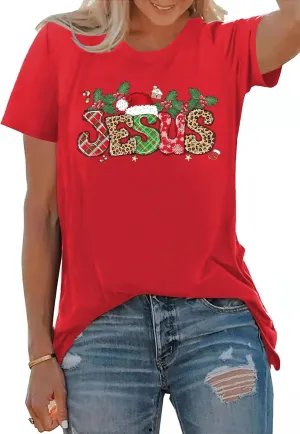 PECHAR Jesus Shirt Women Christian Religious Sayings T Shirts Jesus Faith Tops Bible Verse Shorts Sleeve Tee Shirts