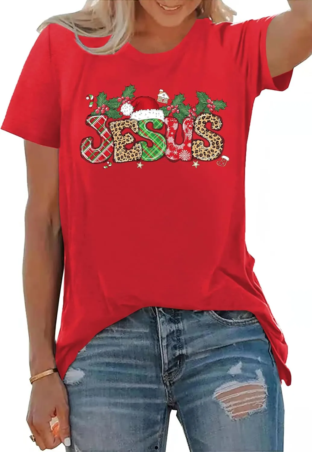 PECHAR Jesus Shirt Women Christian Religious Sayings T Shirts Jesus Faith Tops Bible Verse Shorts Sleeve Tee Shirts
