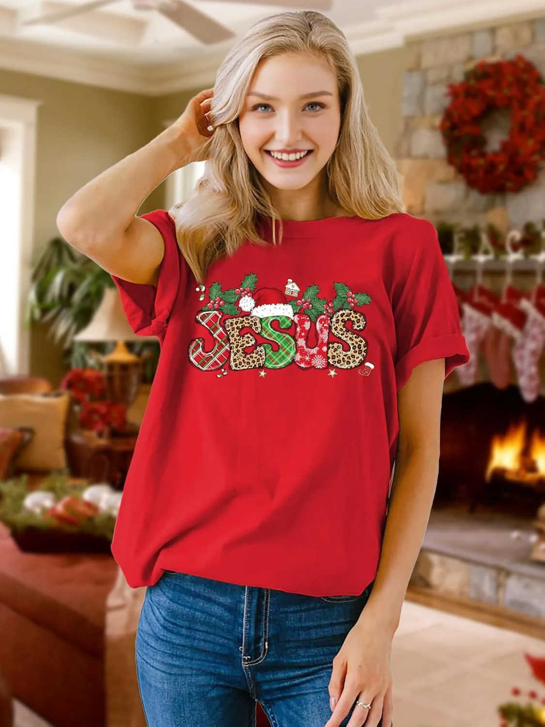 PECHAR Jesus Shirt Women Christian Religious Sayings T Shirts Jesus Faith Tops Bible Verse Shorts Sleeve Tee Shirts