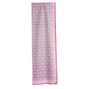 PINK TUBULAR SCARF IN COTTON VOILE AND SILK