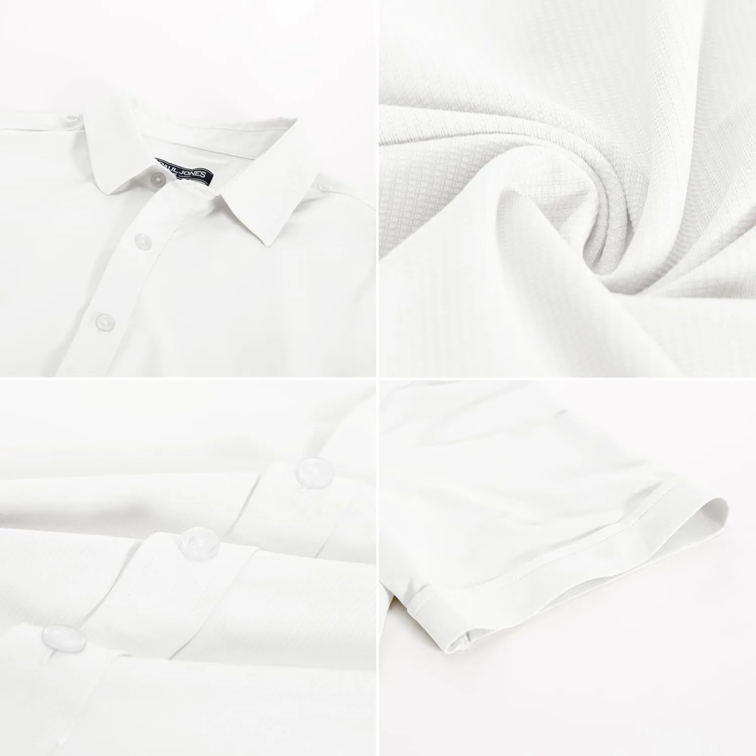 PJ PAUL JONES Mens Short Sleeve Button Down Shirts Wrinkle Free Stretch Dress Shirts for Men Casual Formal Shirt