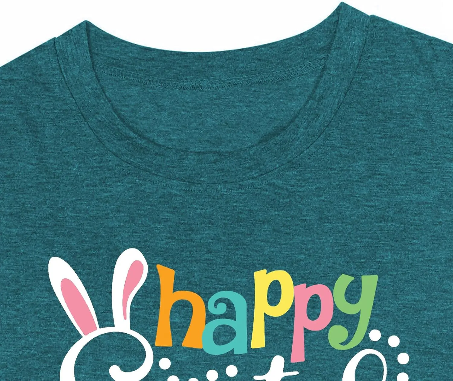 Plus Size Happy Easter Shirt for Women Funny Bunny Rabbit T Shirt Easter Holiday Tops Short Sleeve Tees