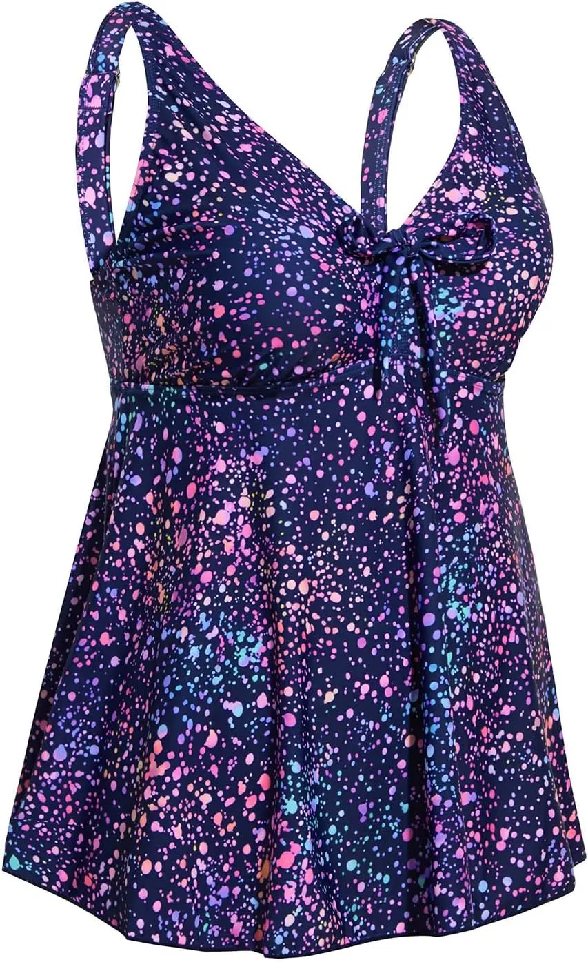 Plus Size Tankini Tops for Women Only - Flowy Bathing Suits Tops Modest Swimsuit No Bottom