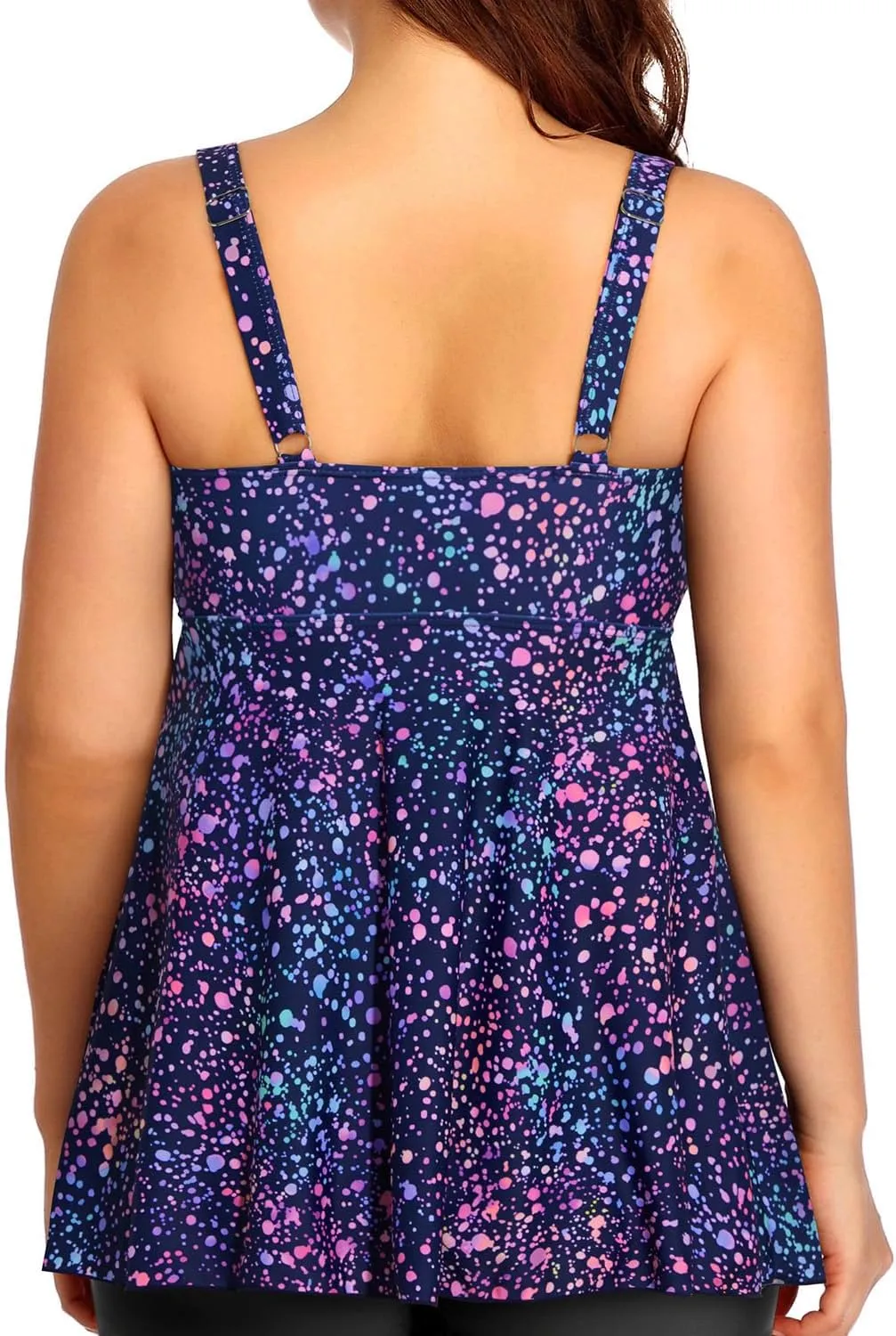 Plus Size Tankini Tops for Women Only - Flowy Bathing Suits Tops Modest Swimsuit No Bottom