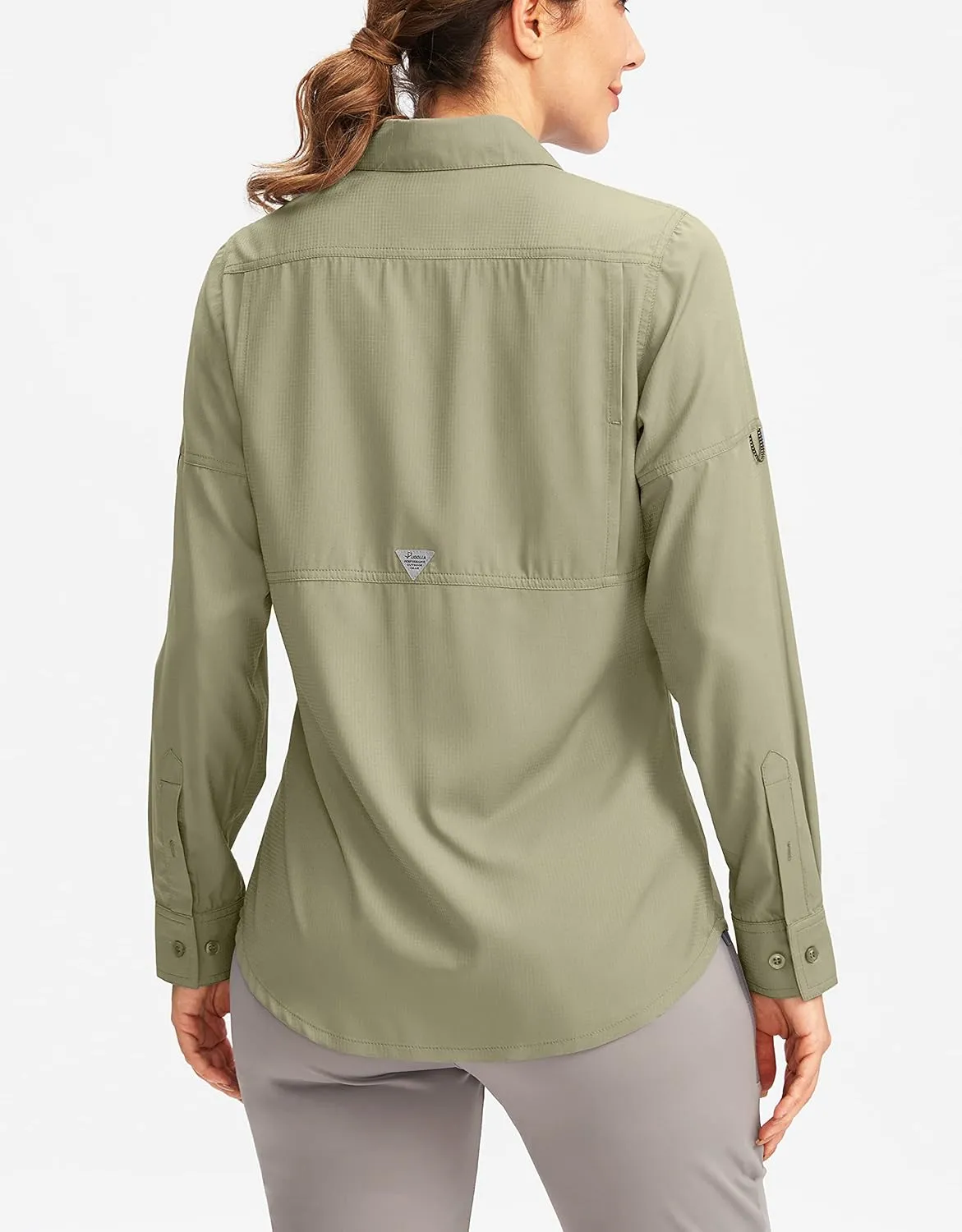 Pudolla Women's UPF 50  UV Sun Protection Shirts Long Sleeve Fishing Hiking Shirt Cool Lightweight Travel Safari Shirts