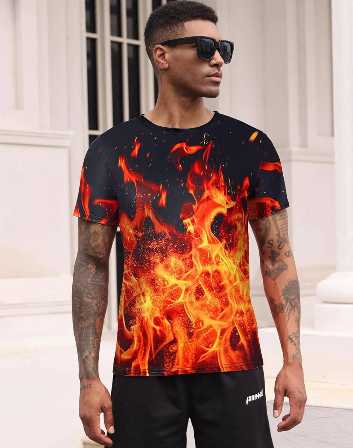 RAISEVERN Unisex Summer T-Shirts Crewneck Cool Short Sleeve Funny Graphic Print Top Casual Tees