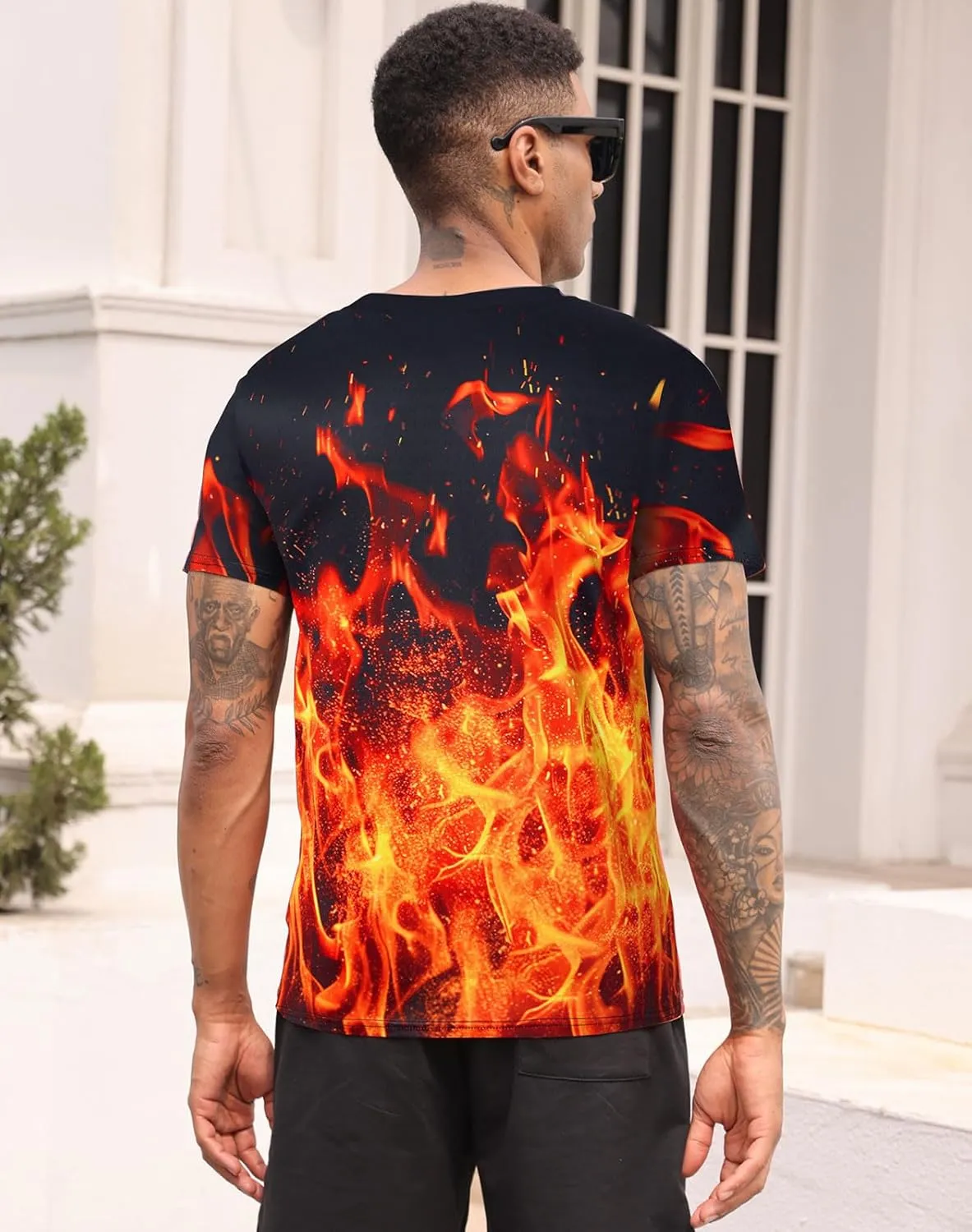 RAISEVERN Unisex Summer T-Shirts Crewneck Cool Short Sleeve Funny Graphic Print Top Casual Tees