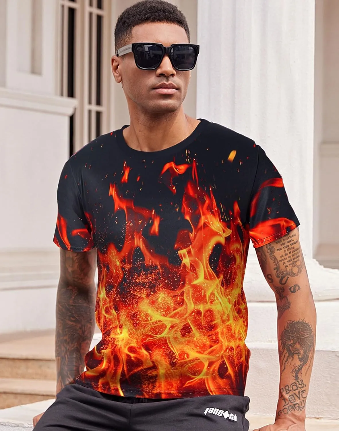 RAISEVERN Unisex Summer T-Shirts Crewneck Cool Short Sleeve Funny Graphic Print Top Casual Tees