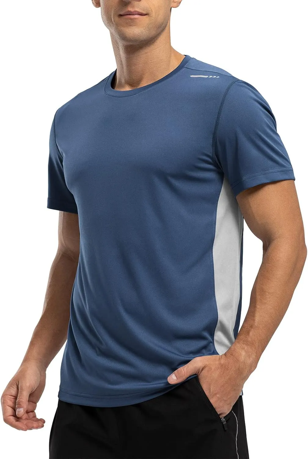 Rdruko Men's Rash Guard Swim Shirts Short Sleeve UPF 50  UV Protection Quick Dry Fishing Surf Active T Shirts