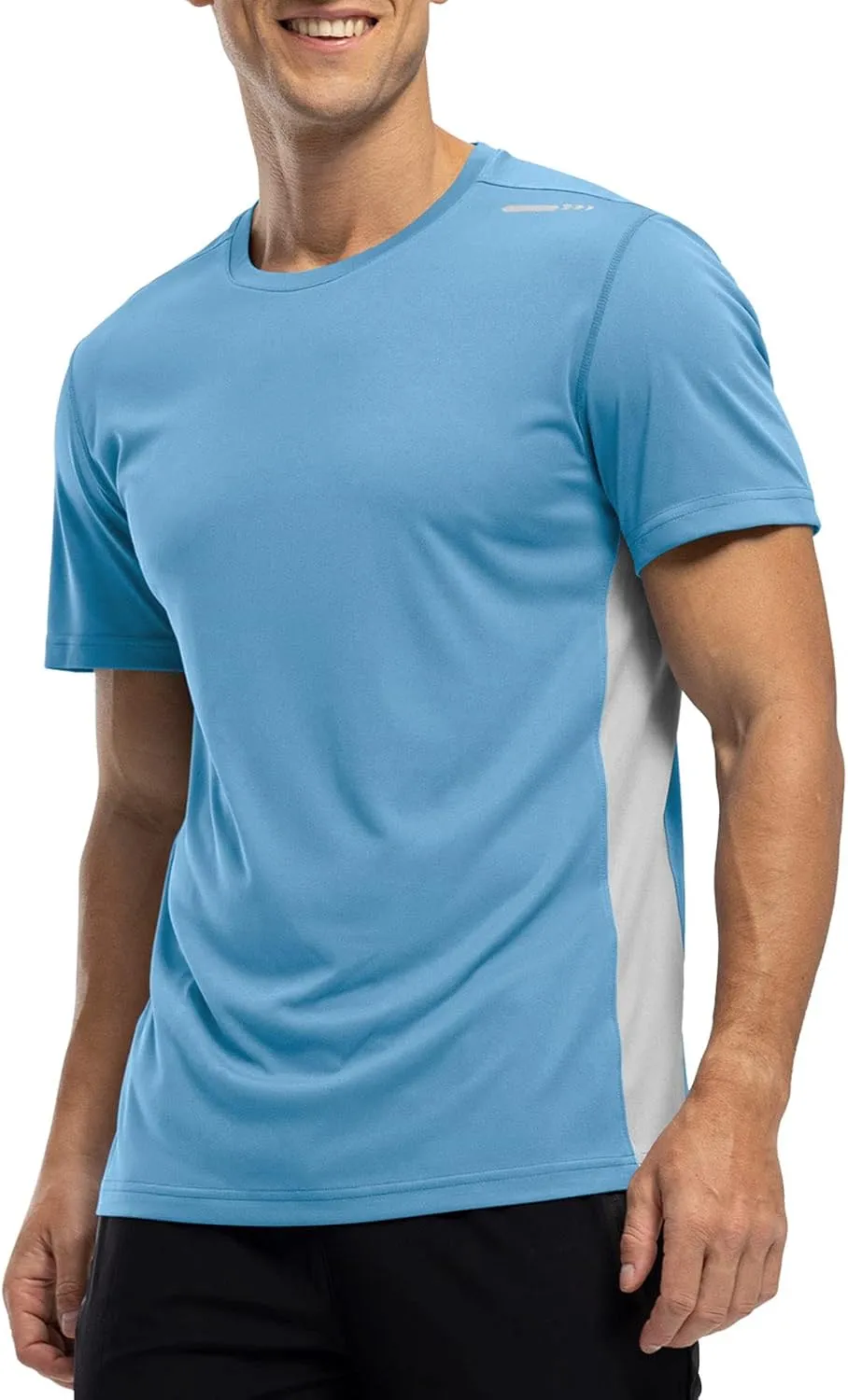 Rdruko Men's Rash Guard Swim Shirts Short Sleeve UPF 50  UV Protection Quick Dry Fishing Surf Active T Shirts