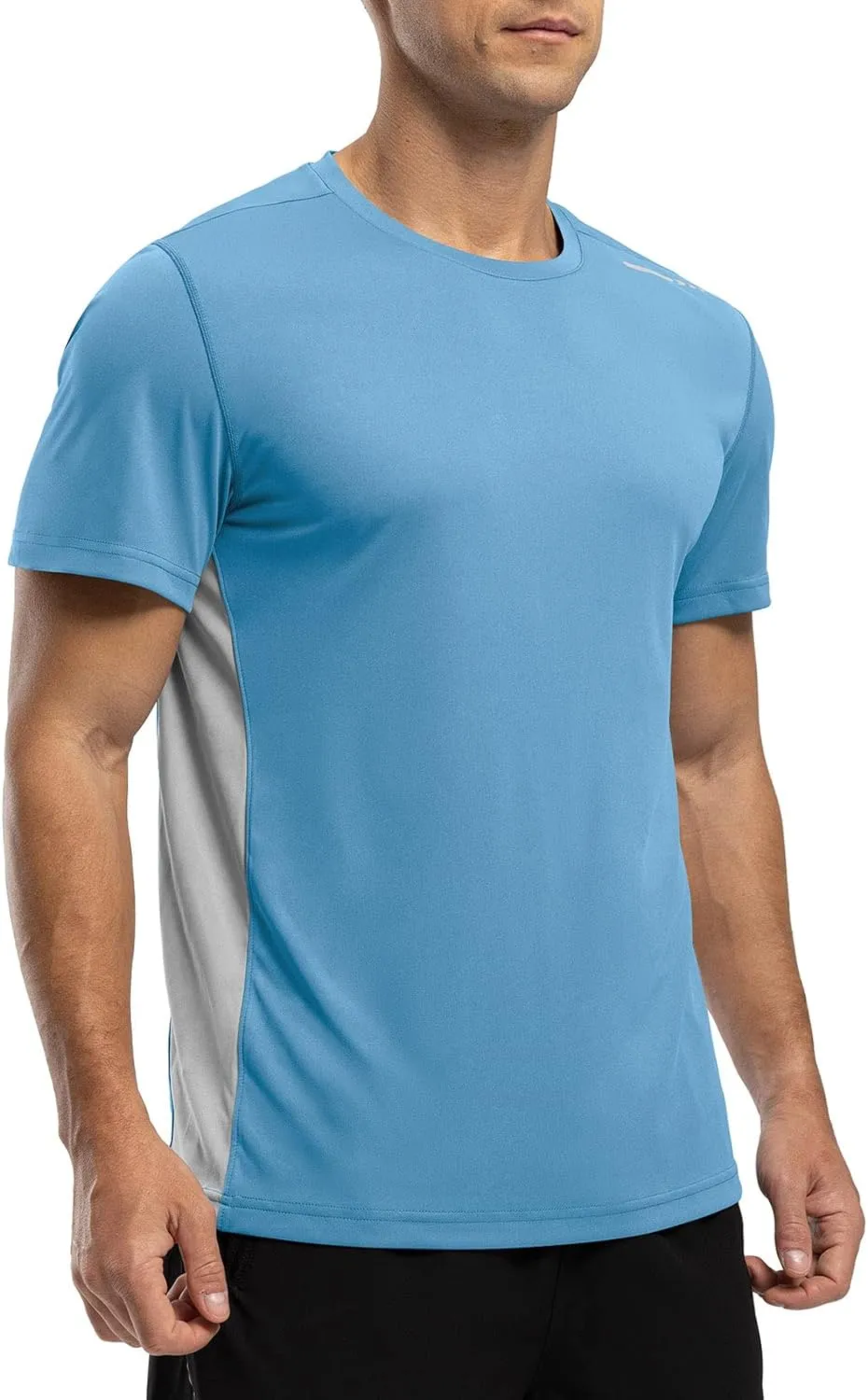 Rdruko Men's Rash Guard Swim Shirts Short Sleeve UPF 50  UV Protection Quick Dry Fishing Surf Active T Shirts