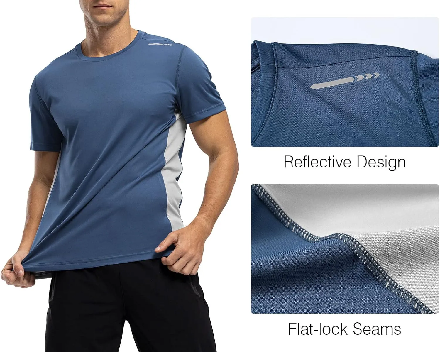 Rdruko Men's Rash Guard Swim Shirts Short Sleeve UPF 50  UV Protection Quick Dry Fishing Surf Active T Shirts
