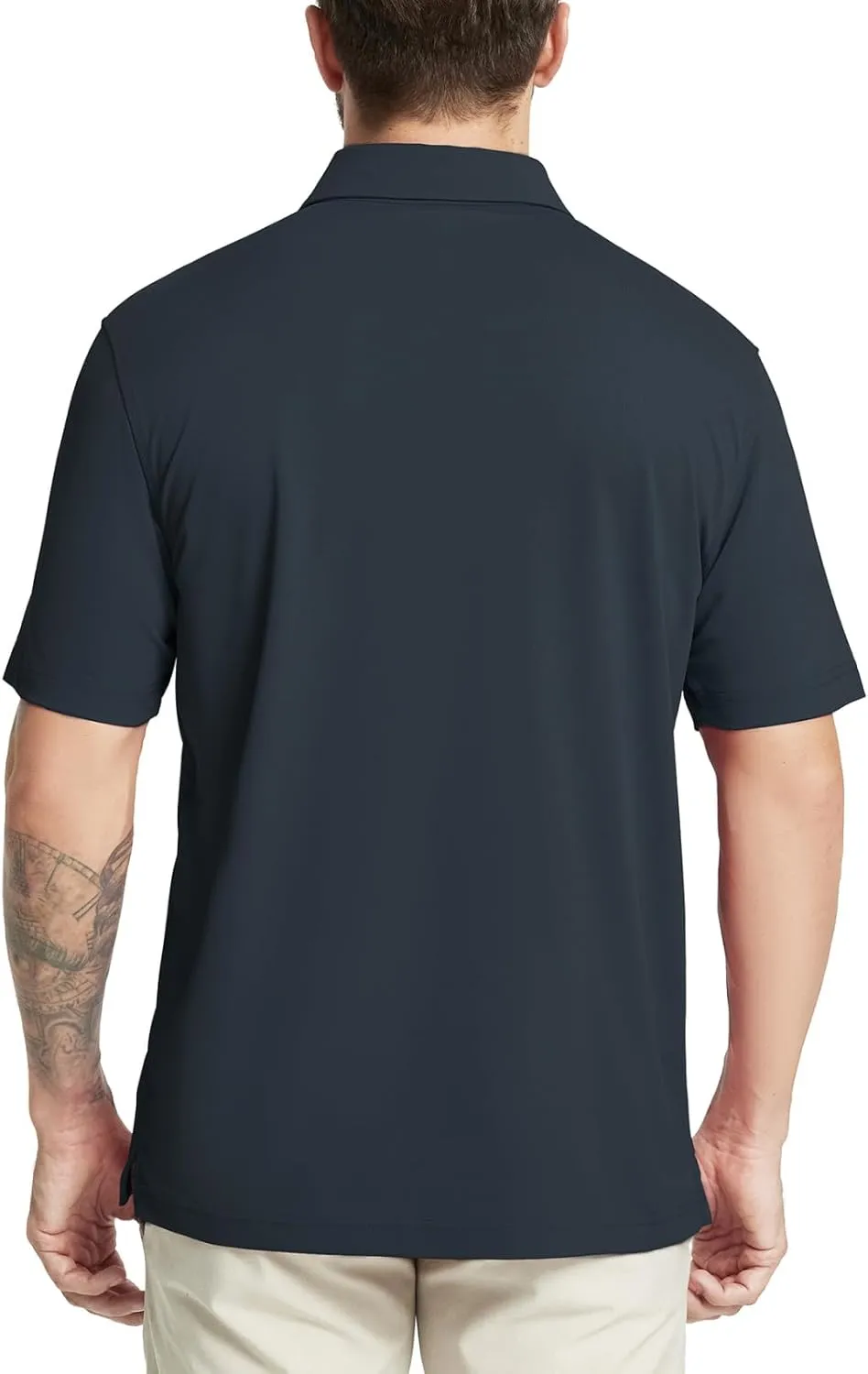 Rouen Golf Shirts for Men Dry Fit Performance Short Sleeve Moisture Wicking Plain Pique Casual Sports Mens Polo Shirts