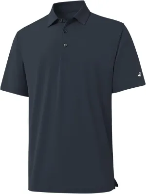 Rouen Golf Shirts for Men Dry Fit Performance Short Sleeve Moisture Wicking Plain Pique Casual Sports Mens Polo Shirts
