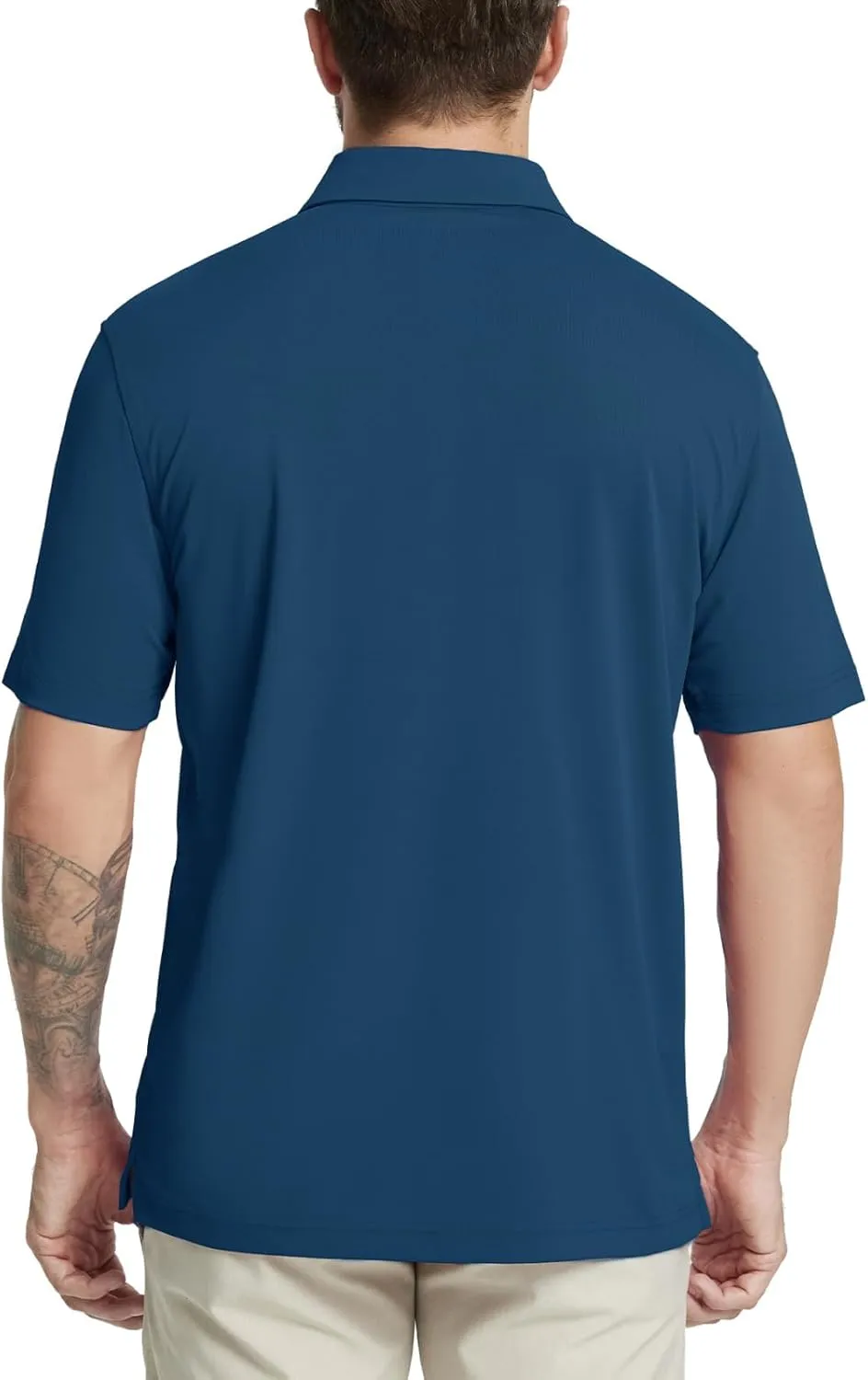 Rouen Golf Shirts for Men Dry Fit Performance Short Sleeve Moisture Wicking Plain Pique Casual Sports Mens Polo Shirts