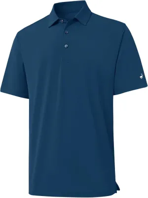 Rouen Golf Shirts for Men Dry Fit Performance Short Sleeve Moisture Wicking Plain Pique Casual Sports Mens Polo Shirts