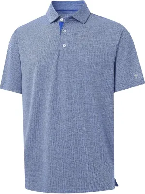 Rouen Mens Golf Shirts Short Sleeve Quick Dry Breathable Active Heather Jacquard Regular Fit Casual Polo Shirts for Men