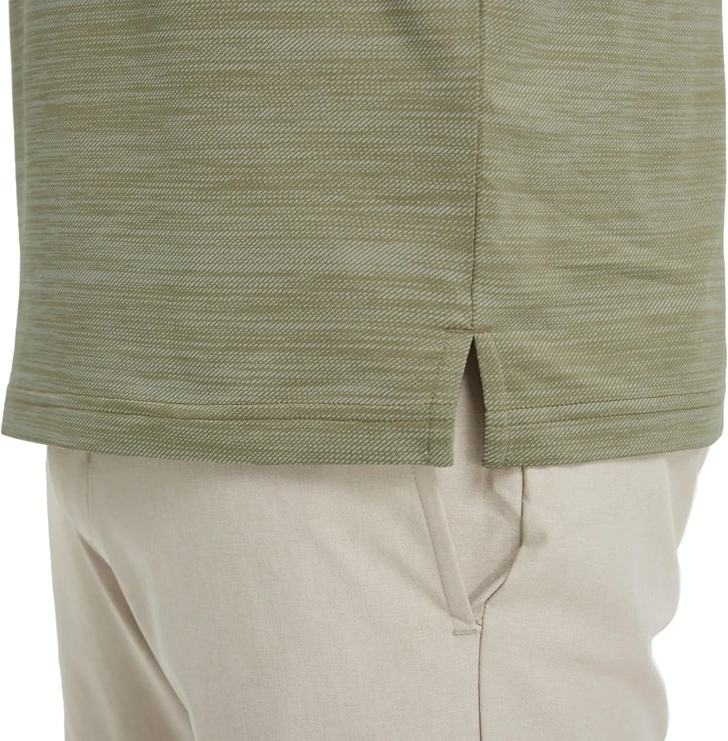 Rouen Polo Shirts for Men Dry Fit Performance Moisture Wicking Casual Jacquard Heather Collared Mens Golf Shirts Short Sleeve