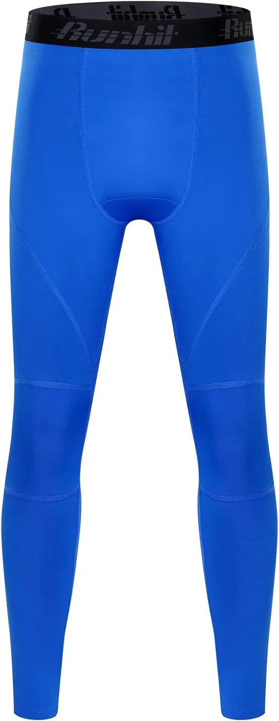 Runhit Boys Compression Leggings Youth Athletic Tights Basketball Compression Pants Boys Base Layer Pants Sports Legging