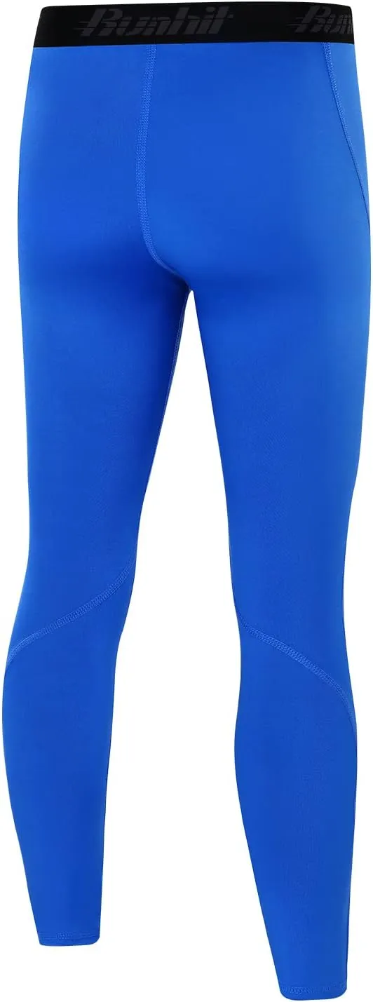Runhit Boys Compression Leggings Youth Athletic Tights Basketball Compression Pants Boys Base Layer Pants Sports Legging