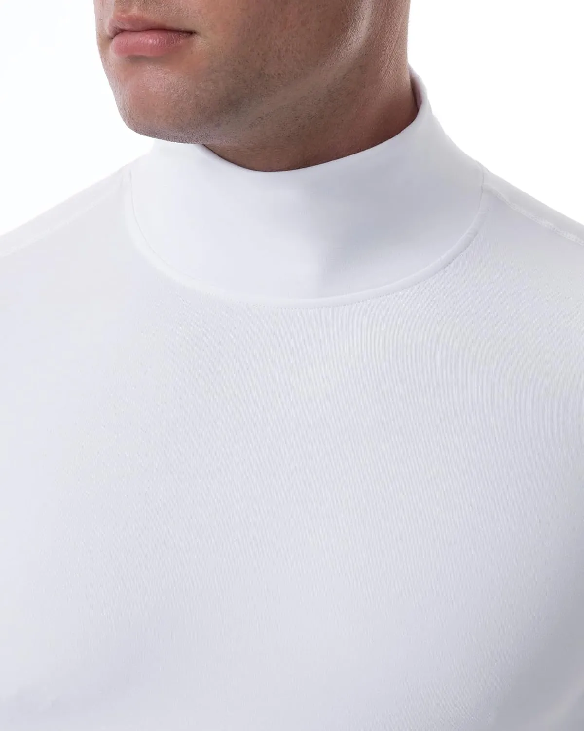 Runhit Men's Thermal Compression Shirts Mock Turtleneck Long Sleeve Undershirt Fleece Lined Athletic Workout Base Layers