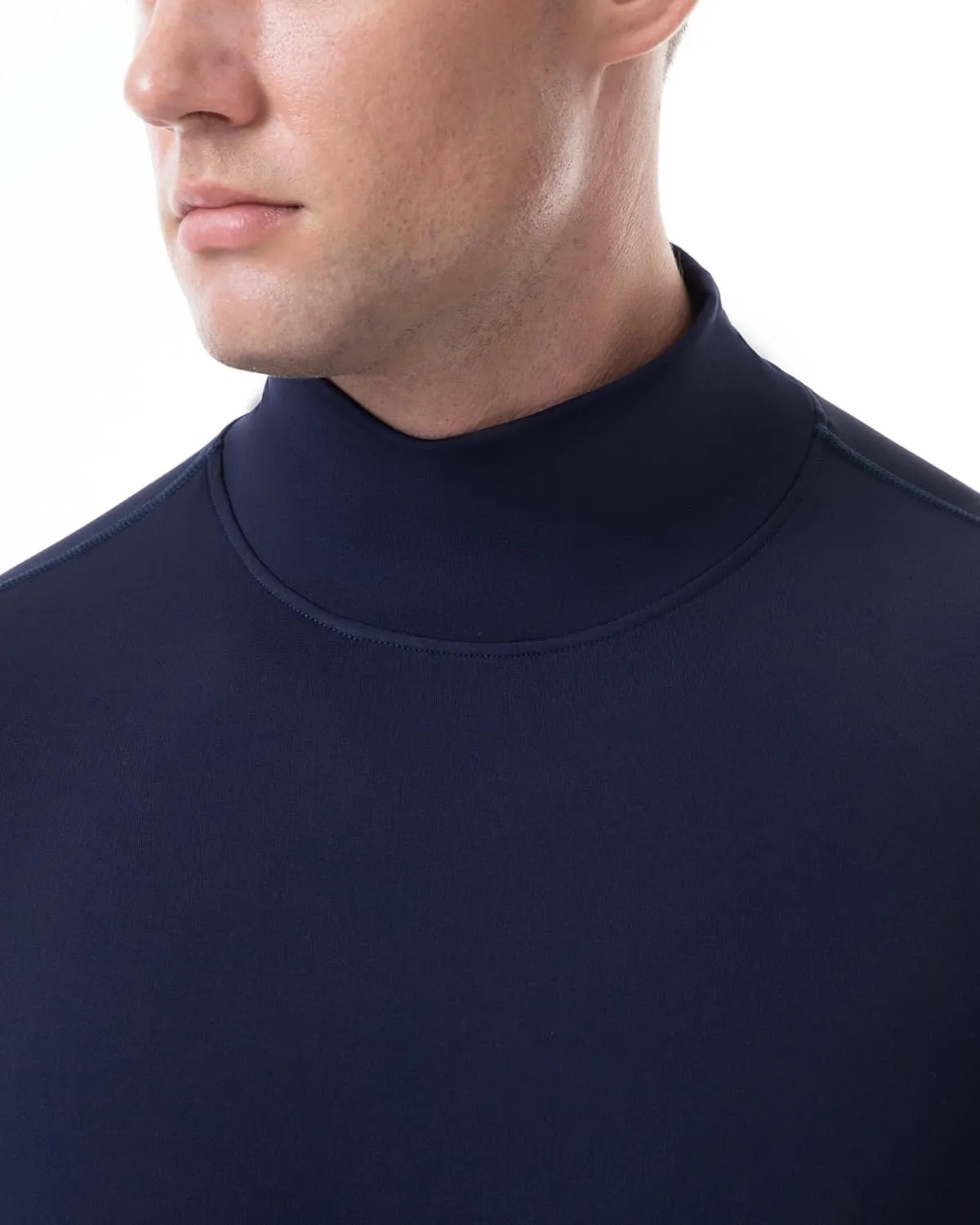 Runhit Men's Thermal Compression Shirts Mock Turtleneck Long Sleeve Undershirt Fleece Lined Athletic Workout Base Layers