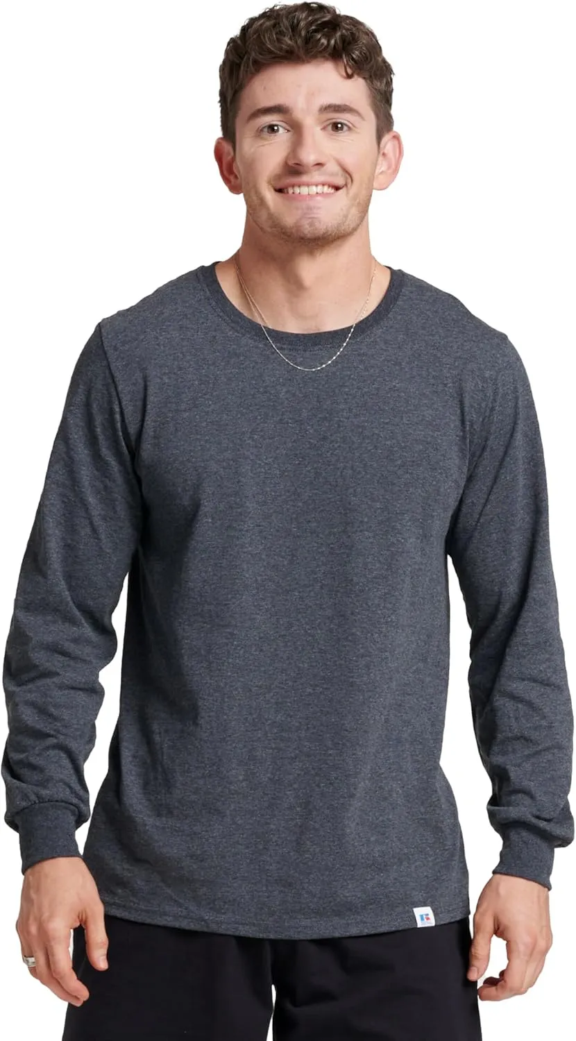 Russell Athletic Men's Dri-Power Long Sleeve Tees, Moisture Wicking, Odor Protection, UPF 30 