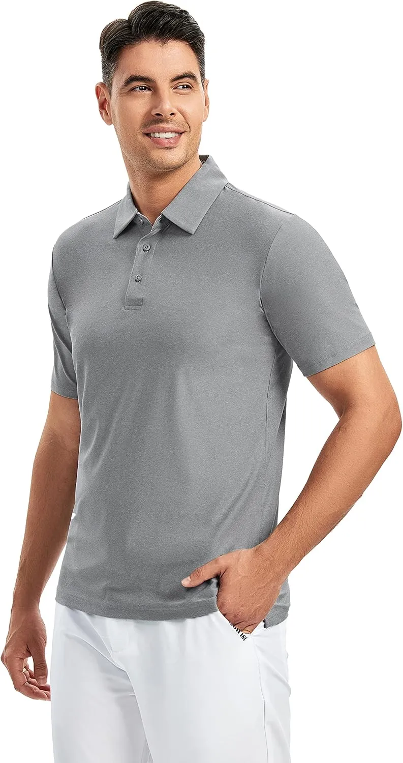 SAMERM Golf Shirts for Men Dry Fit Short Sleeve Mens Golf Shirt Performance Moisture Wicking Polo Shirts for Men