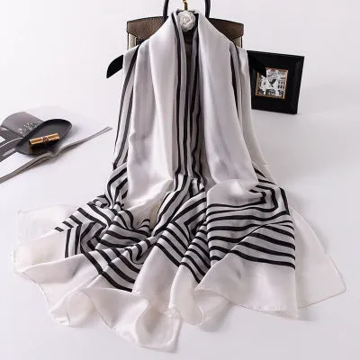 Scarves soft long print silk scarves lady shawl and wrap