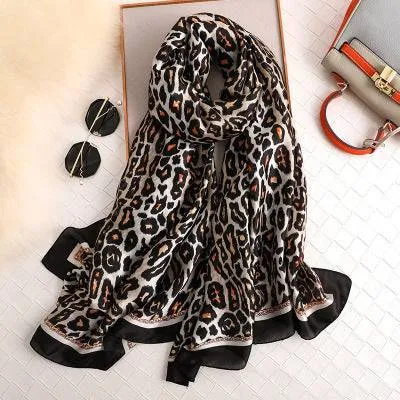 Scarves soft long print silk scarves lady shawl and wrap