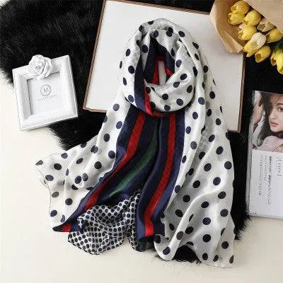 Scarves soft long print silk scarves lady shawl and wrap