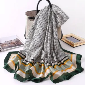 Scarves soft long print silk scarves lady shawl and wrap