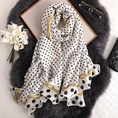 Scarves soft long print silk scarves lady shawl and wrap