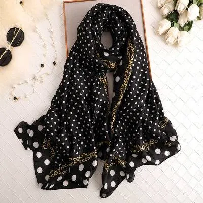 Scarves soft long print silk scarves lady shawl and wrap
