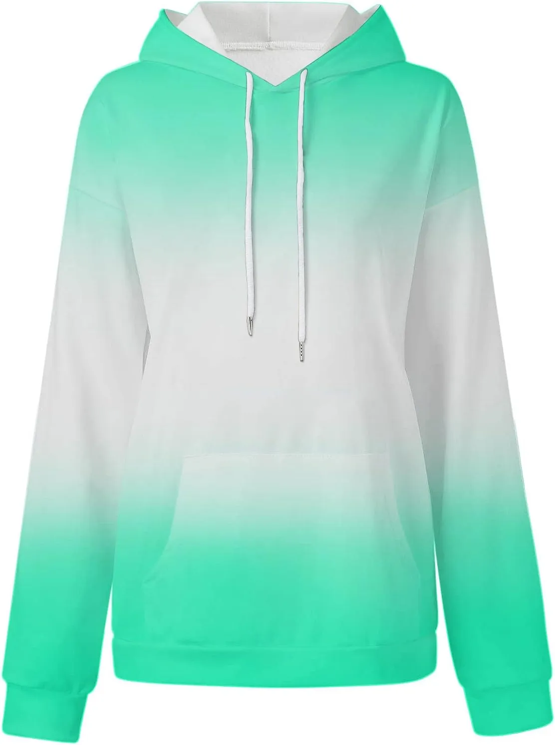 SHAOBGE Hoodies For Women Fall Marble Print Flowy Sweatshirt Long Sleeve Drawstring Blouses And Tops Winter Casual Clothing