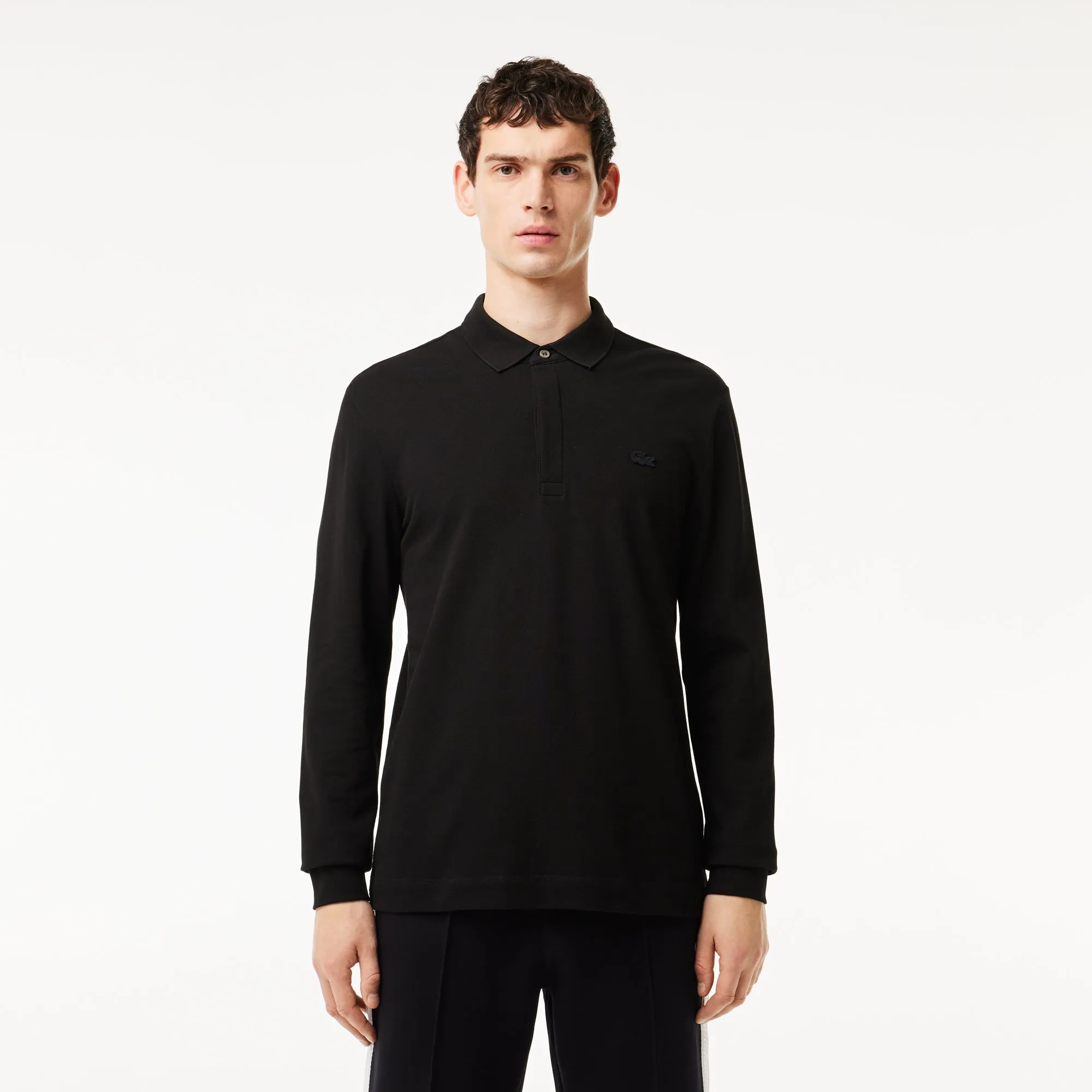 Smart Paris long sleeve stretch cotton Polo Shirt