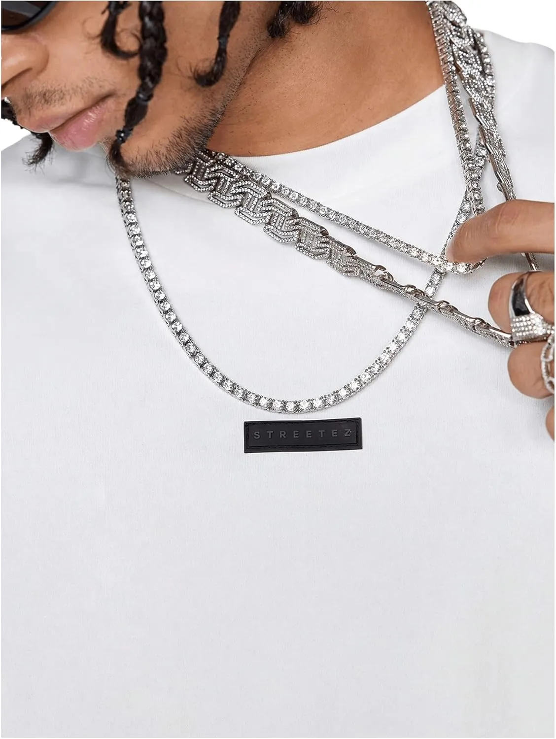 SOLY HUX Men's Graphic Tees Letter Print Drop Shoulder Half Sleeve T Shirt Oversized Summer Tops