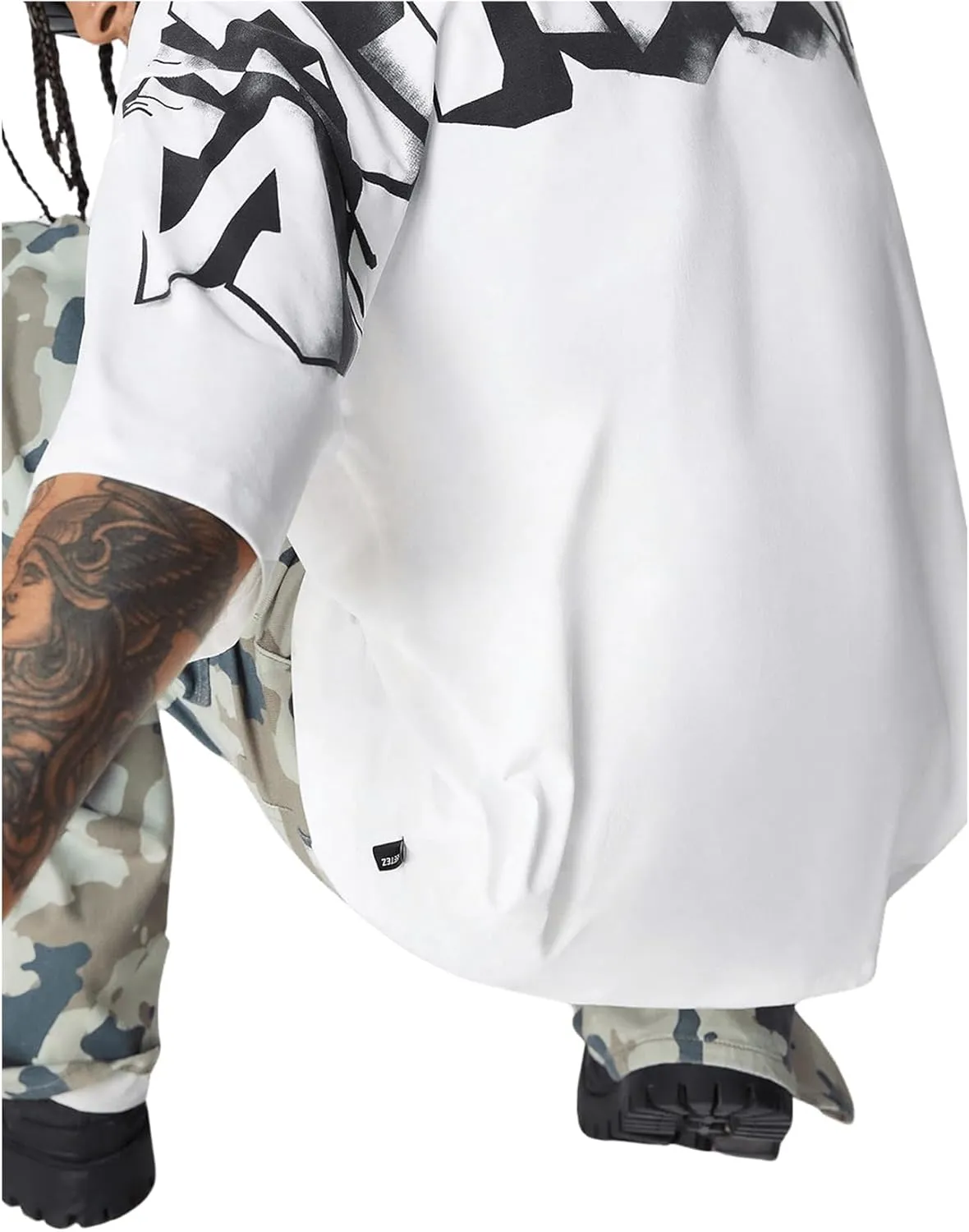 SOLY HUX Men's Graphic Tees Letter Print Drop Shoulder Half Sleeve T Shirt Oversized Summer Tops
