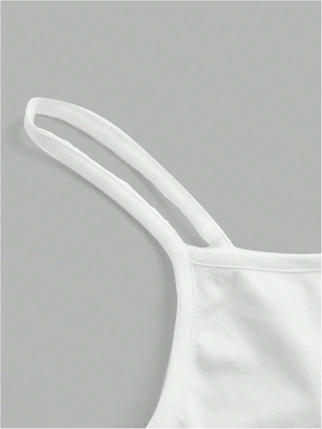 SOLY HUX Women's Crop Camisole Top Letter Graphic Spaghetti Strap Fitted Tops Summer Cami Tops
