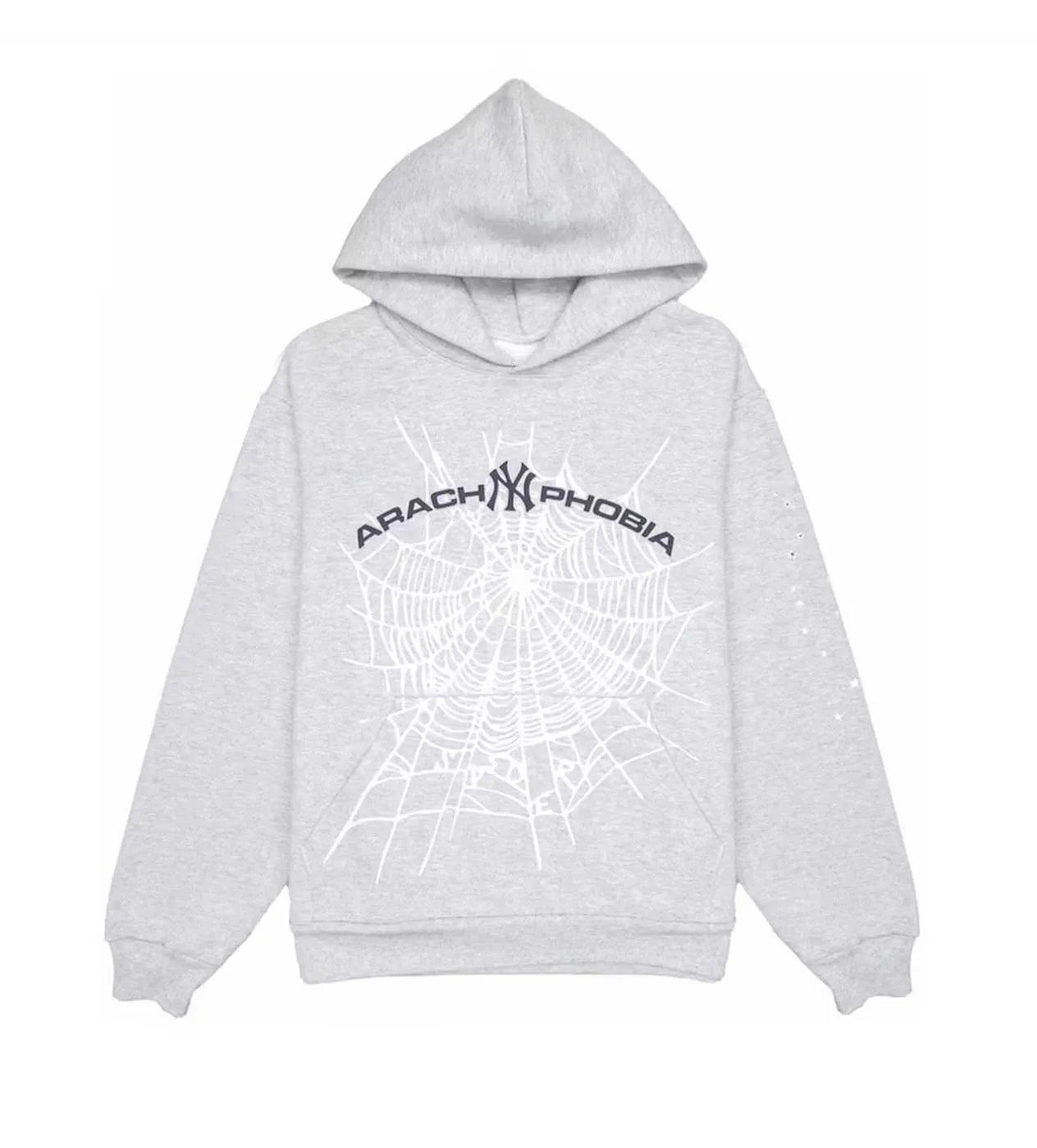 Sp5der Arach NY Phobia Hoodie Ash Grey