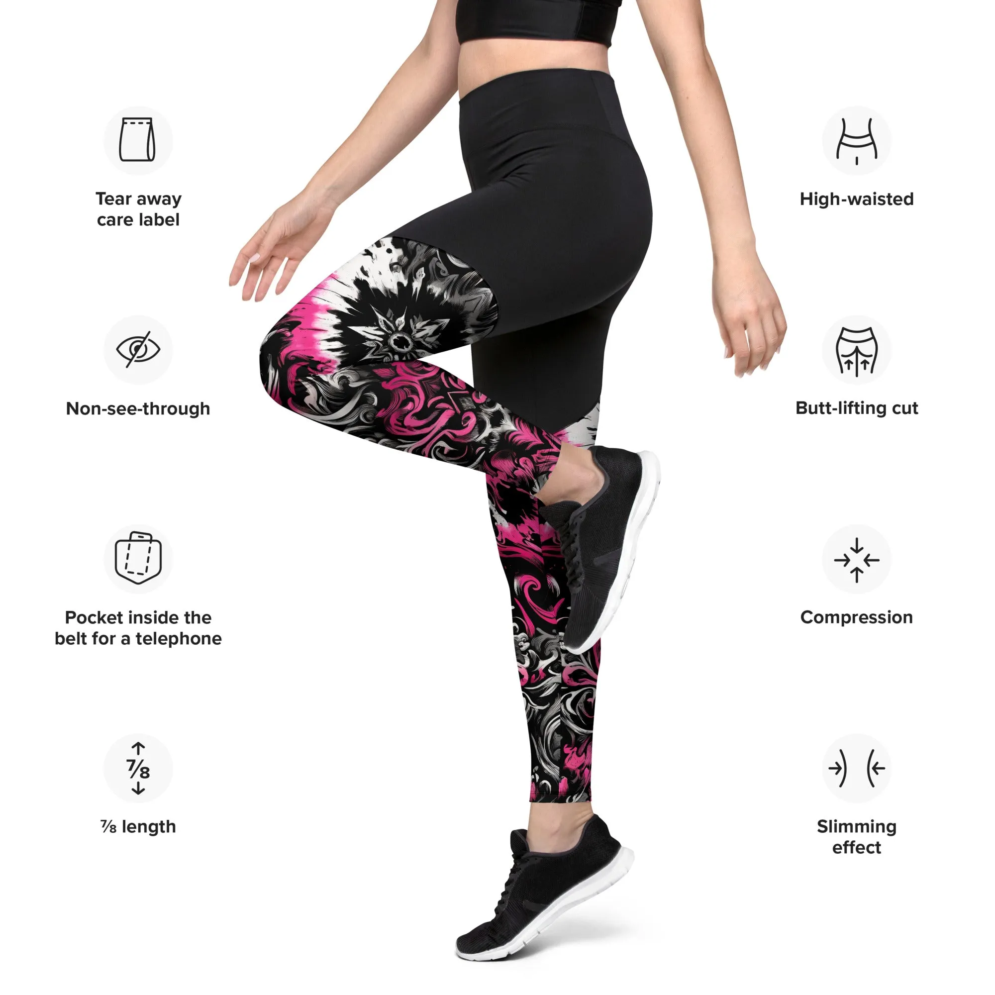 Sports Leggings Dark Blush