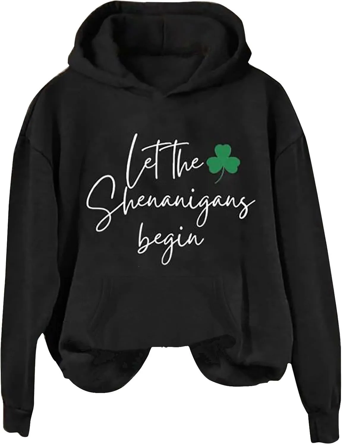 St Patricks Day Sweatshirt Women Funny Plus Size Hoodie St Patty's Day Clothes