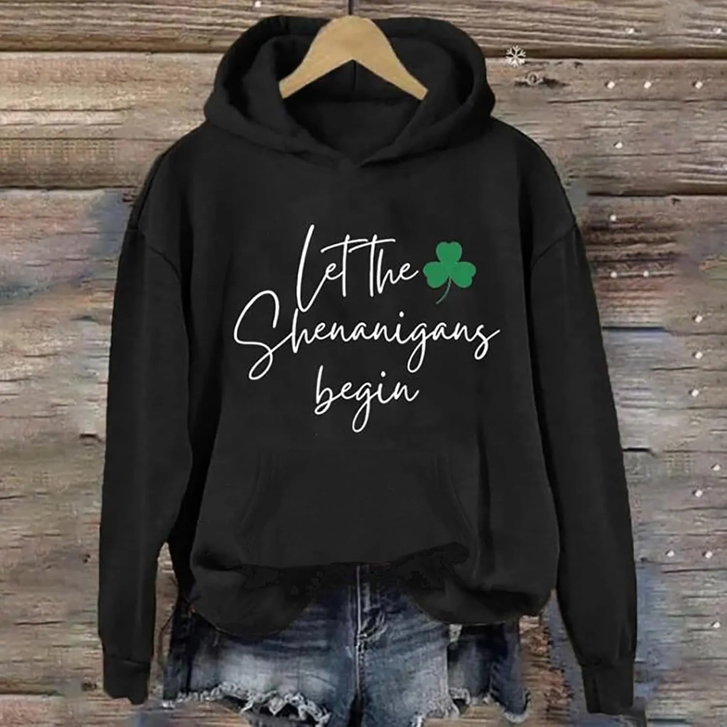 St Patricks Day Sweatshirt Women Funny Plus Size Hoodie St Patty's Day Clothes
