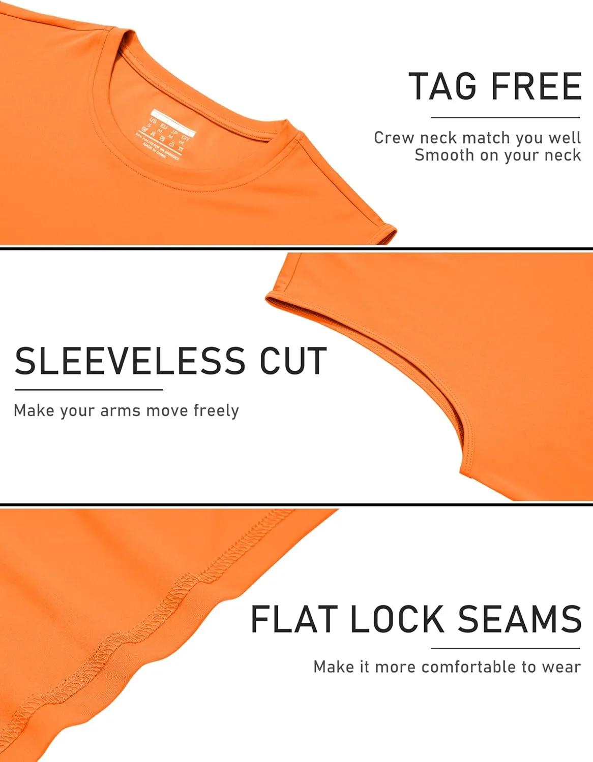 TACVASEN Men's Sleeveless Shirts Quick Dry Tank Tops for Men Sun Protection UPF 50  Athletic Gym Workout Muscle Shirts
