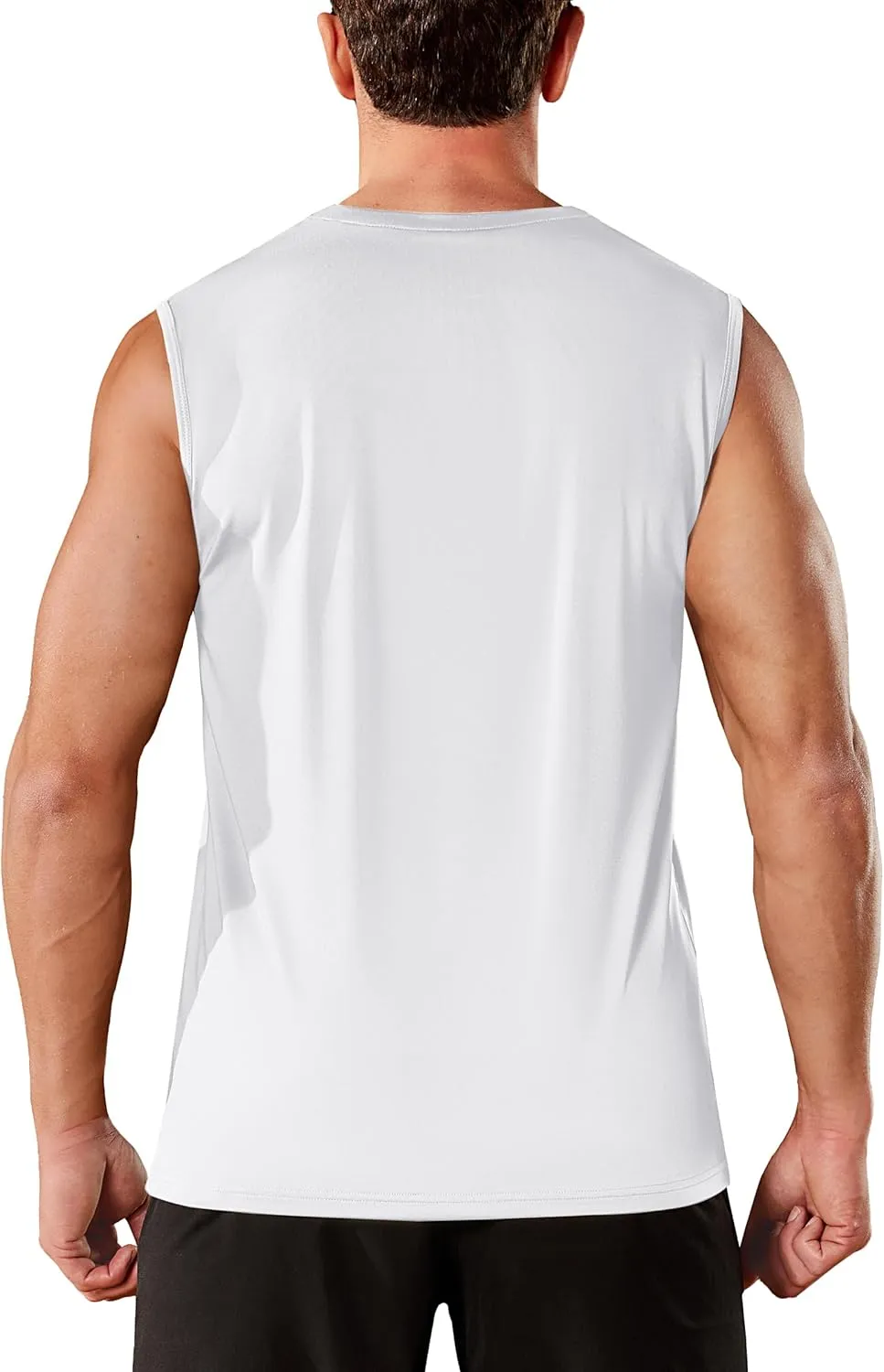 TACVASEN Men's Sleeveless Shirts Quick Dry Tank Tops for Men Sun Protection UPF 50  Athletic Gym Workout Muscle Shirts
