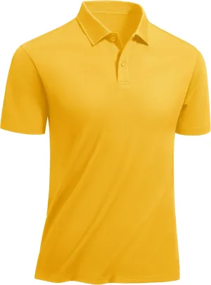 TACVASEN Polo Shirts for Men Short Sleeve Quick-Dry Breathable Pique Golf Polo Solid Cotton Polo T-Shirts