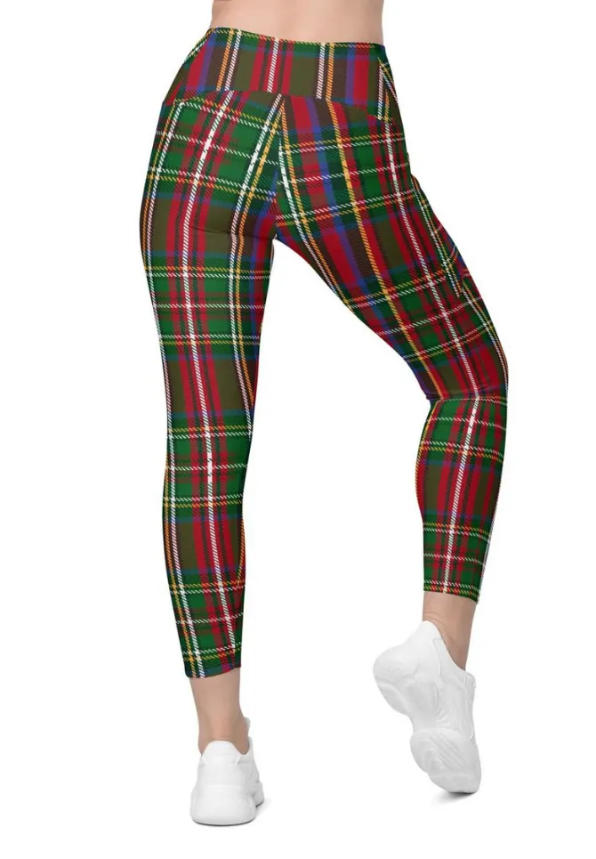 Tartan Christmas Leggings With Pockets