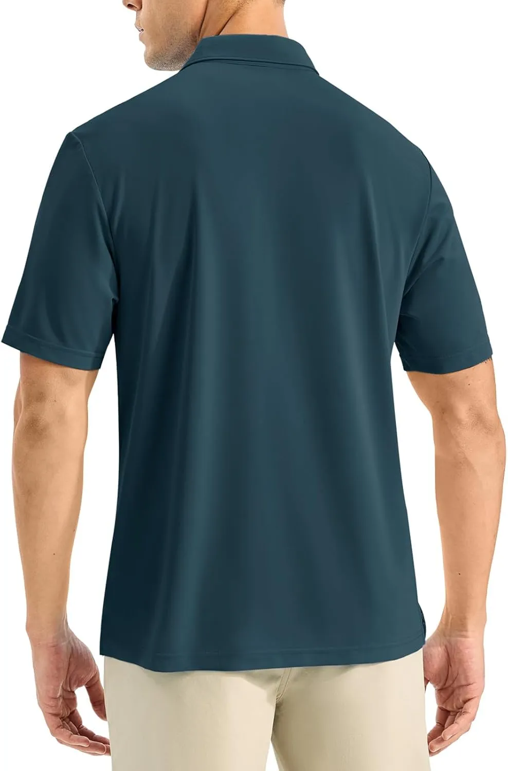 TBMPOY Men's Polo Shirts Short Sleeve 3-Button Golf Moisture Wicking Athletic Tennis T-Shirts Casual Collared Shirt