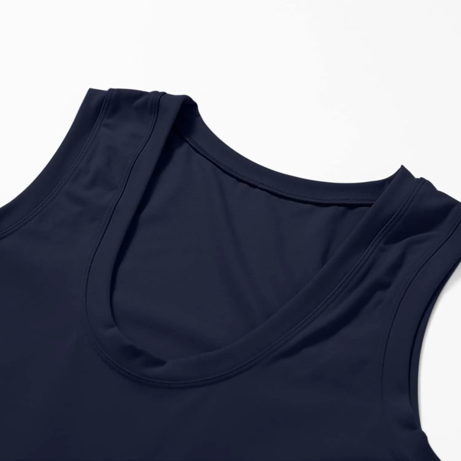 Tennis Dress With Slit For Women High Neck Sleeveless Wrap Skirt Built in Shorts Workout Golf Athletic Dress Rompers