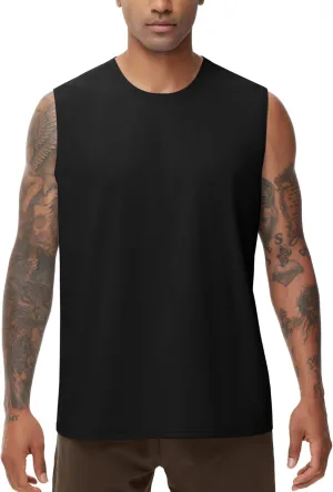 THE GYM PEOPLE Men's Workout Tank Top UPF 50  Sleeveless Quick Dry Athletic Shirts Casual Running Muscle Shirts